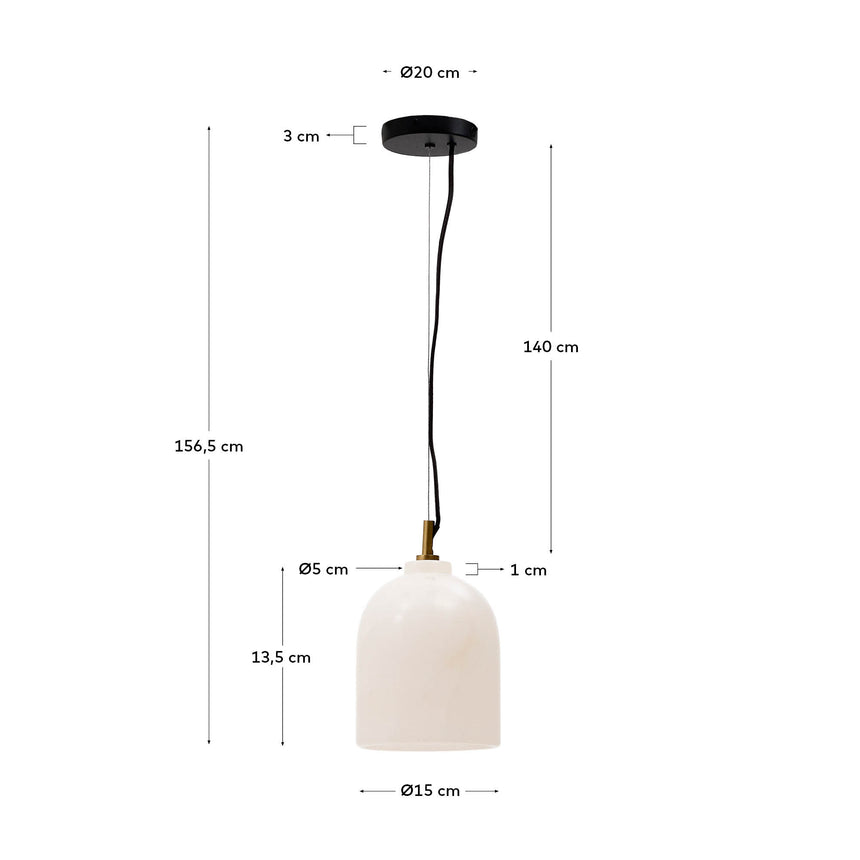 Deckenleuchte Shenli aus Alabaster Ø 15 cm - ZEN ZONE Furniture