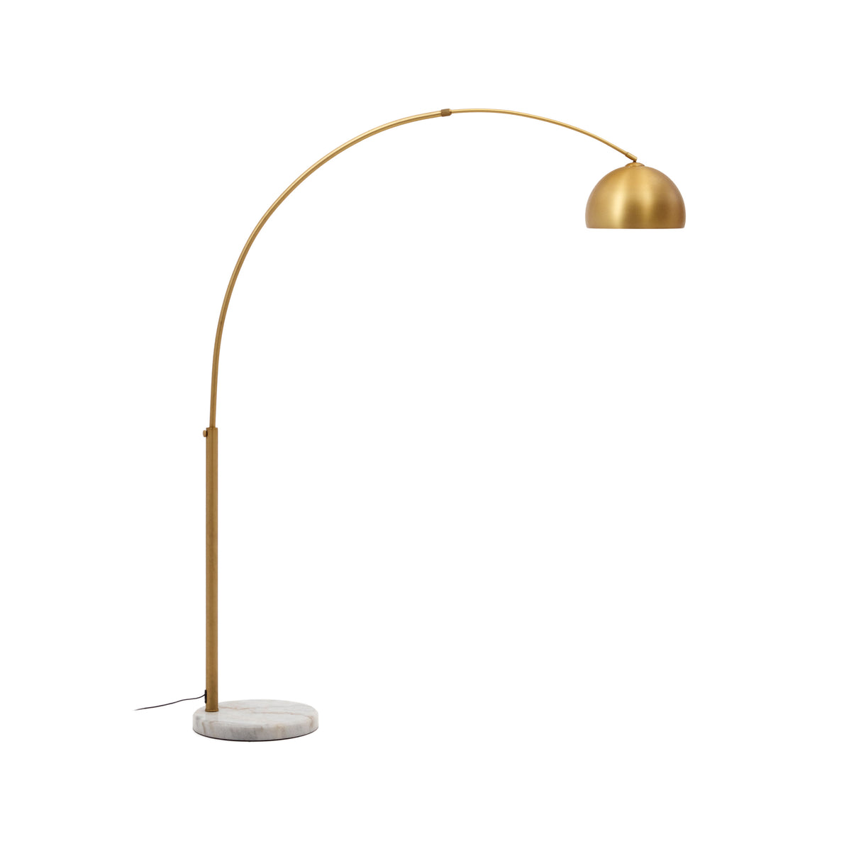 Madali Stehleuchte aus Metall mit Messing-Finish und weißem Marmor - ZEN ZONE Furniture