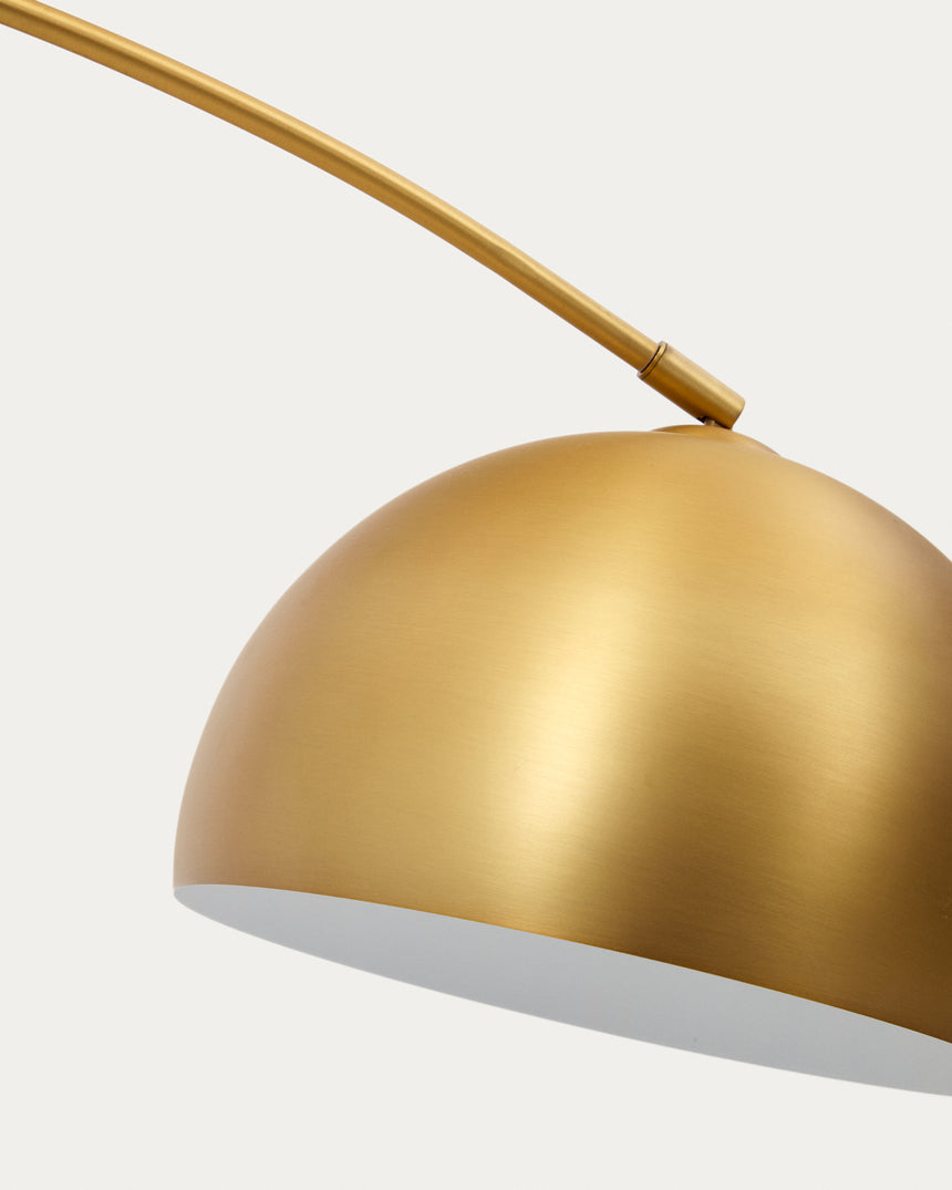 Madali Stehleuchte aus Metall mit Messing-Finish und weißem Marmor - ZEN ZONE Furniture