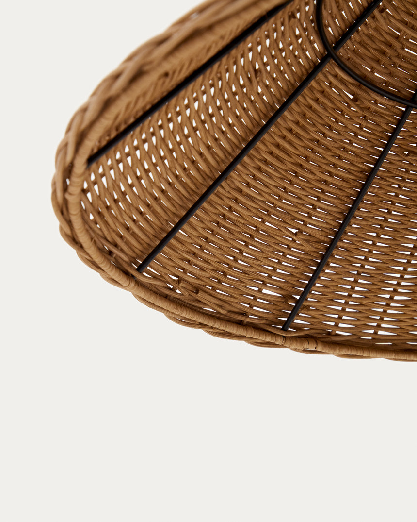 Urania Stehleuchte aus Rattan und Metall mit schwarzer Lackierung - ZEN ZONE Furniture