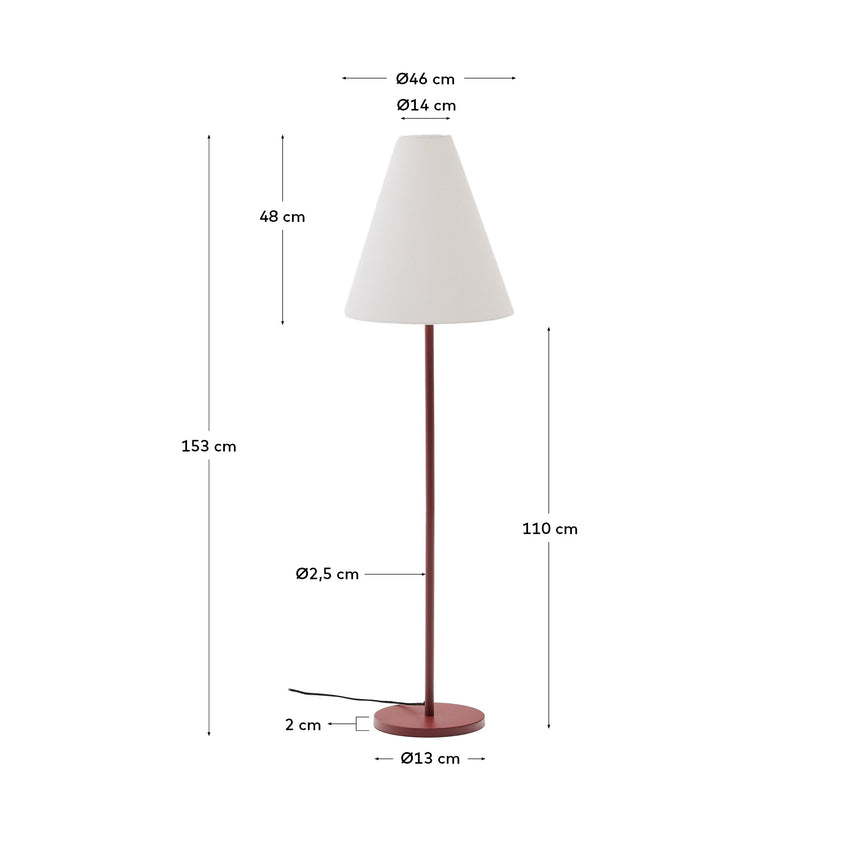 Stehlampe Navat aus Metall mit Terrakotta-Finish - ZEN ZONE Furniture