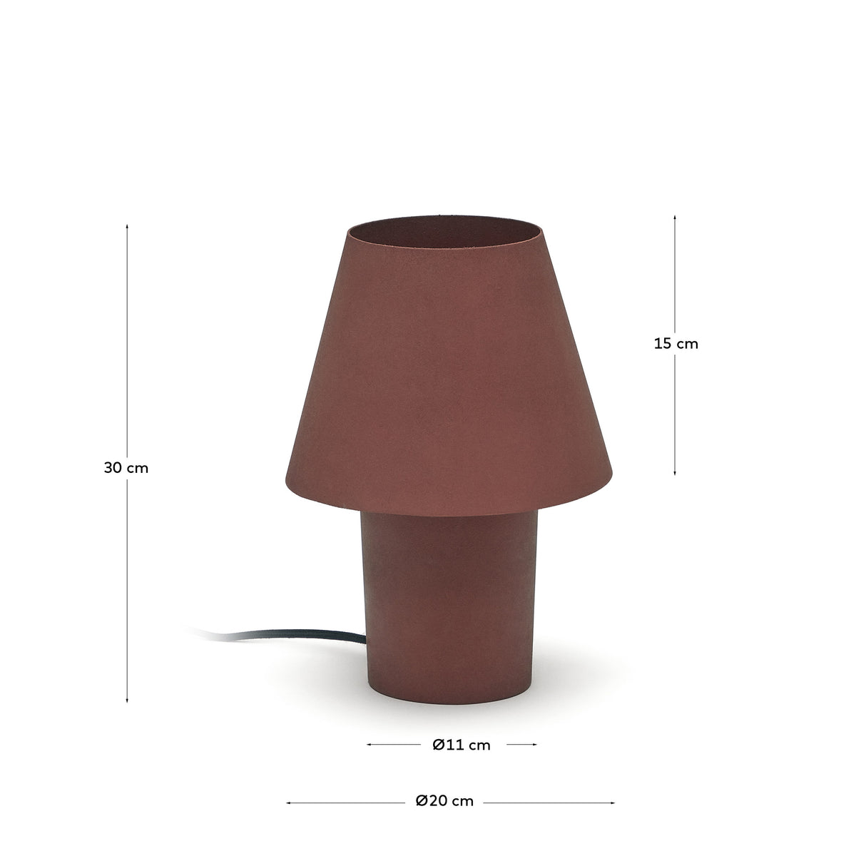Canapost Tischlampe aus Metall mit Finish in Terrakotta - ZEN ZONE Furniture