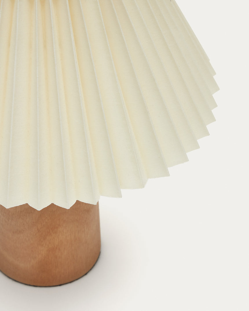 Benicarlo Tischlampe aus Holz mit Finish in Natur und Beige UK - ZEN ZONE Furniture