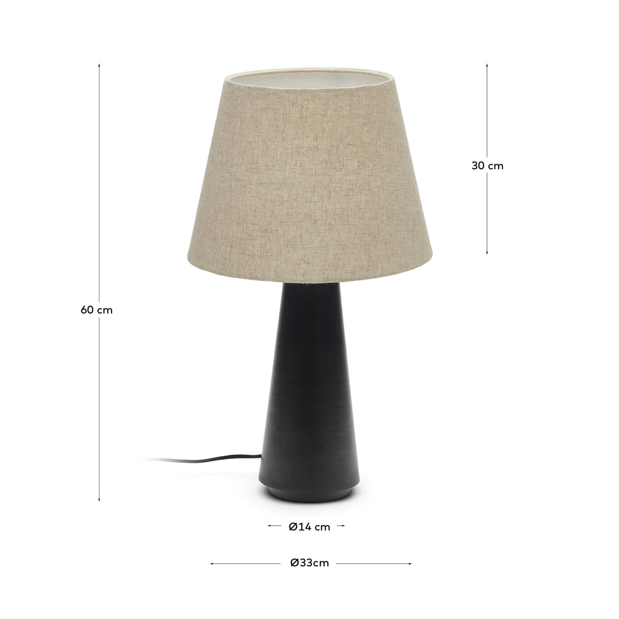 Torrent Tischlampe Schwarz - ZEN ZONE Furniture