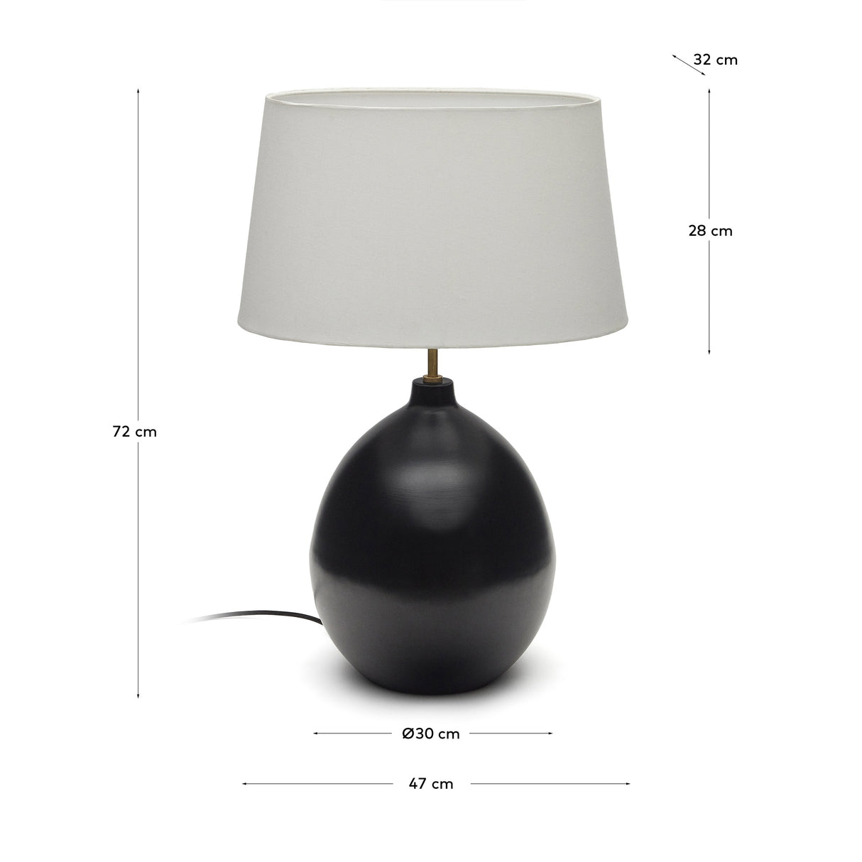 Foixa Tischlampe Schwarz - ZEN ZONE Furniture