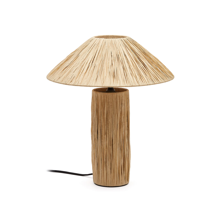 Samse Tischleuchte aus Raffiabast in Natur - ZEN ZONE Furniture