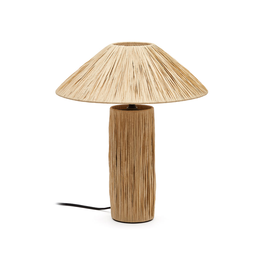 Samse Tischleuchte aus Raffiabast in Natur - ZEN ZONE Furniture