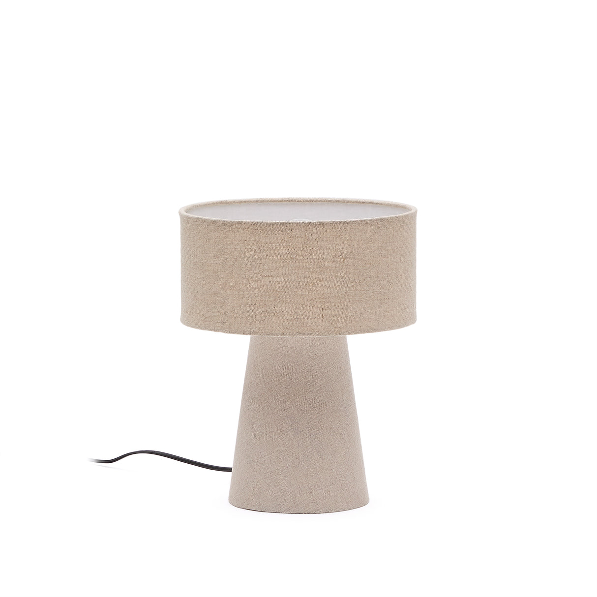 Algaida Tischlampe aus grauem Stoff - ZEN ZONE Furniture