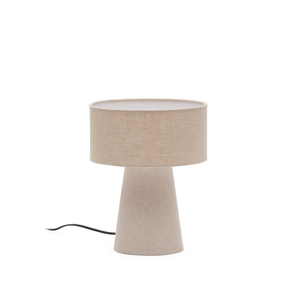 Algaida Tischlampe aus grauem Stoff - ZEN ZONE Furniture