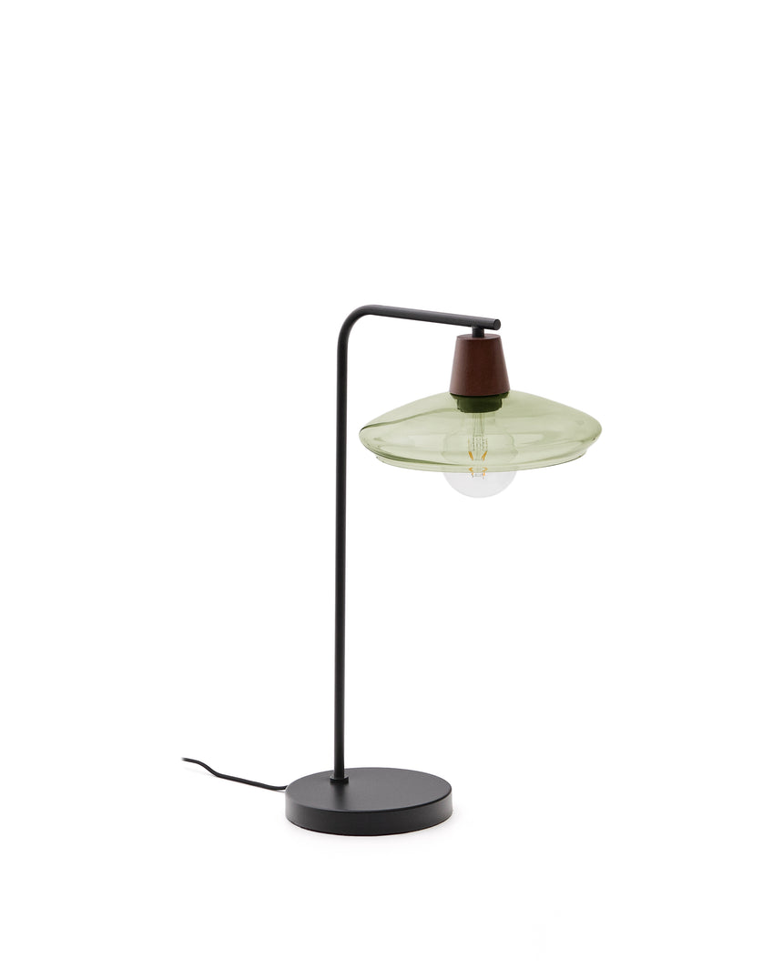 Tischleuchte Silex mit Sockel aus Metall und grünem Glas - ZEN ZONE Furniture