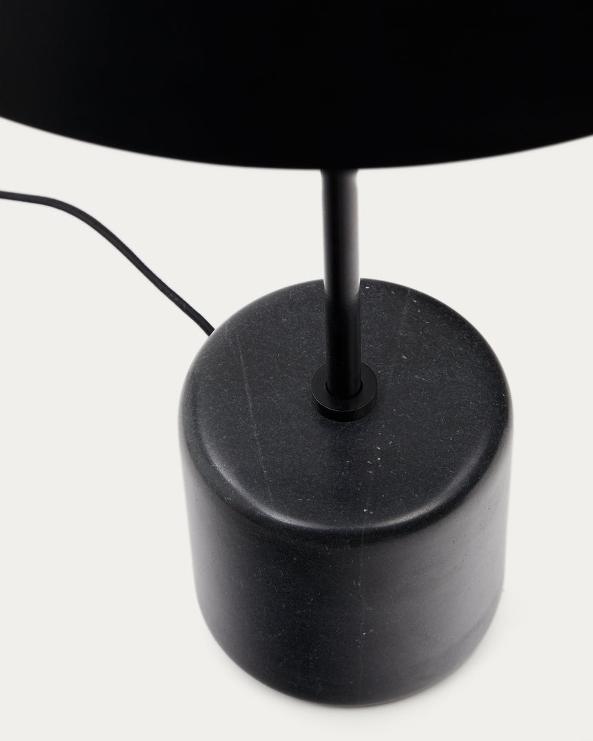 Tischleuchte Sayra aus schwarzem Marmor und Metall mit schwarzem Finish - ZEN ZONE Furniture