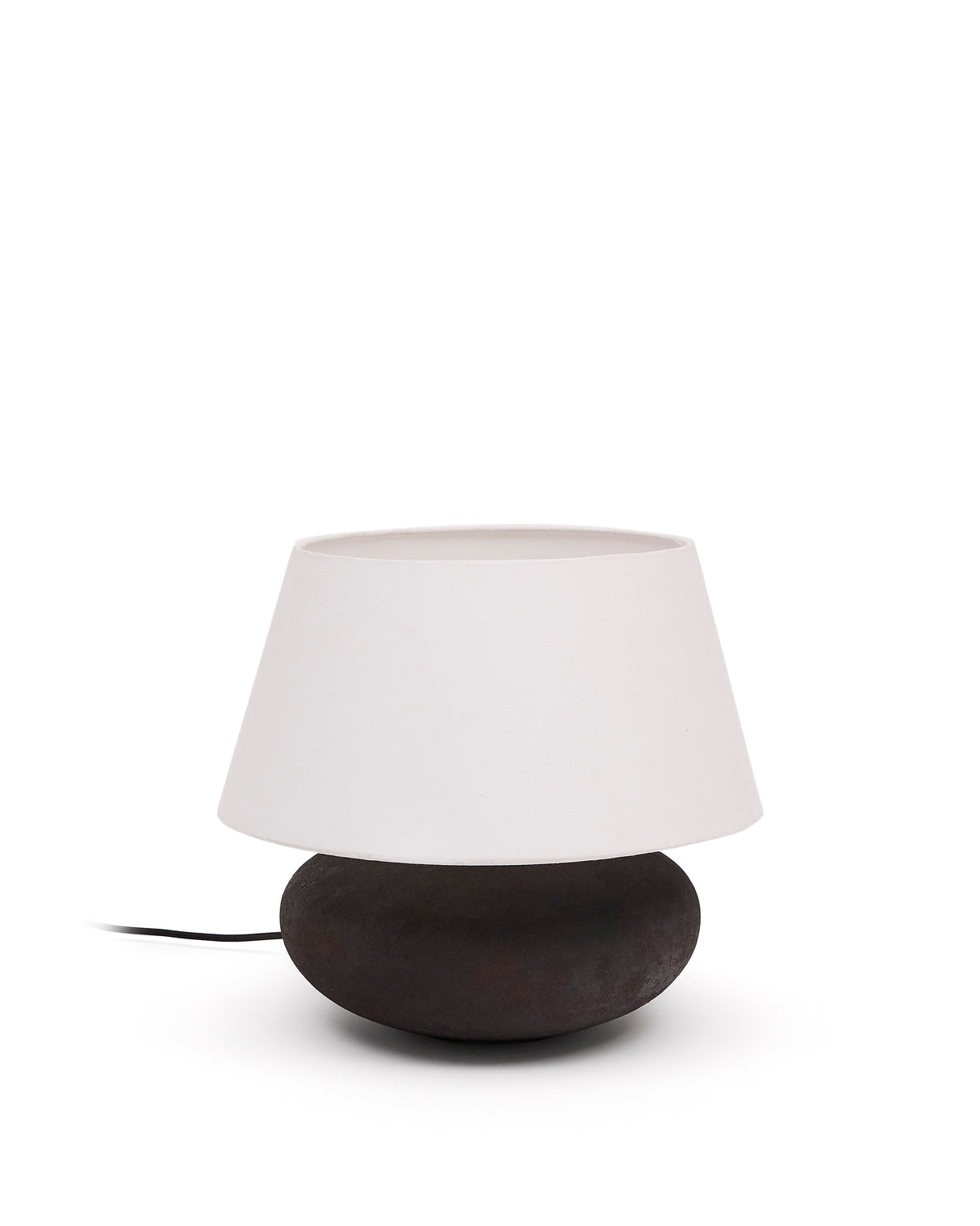 Tischleuchte Nessi aus Metall mit schwarzem Terrakotta-Effekt. - ZEN ZONE Furniture