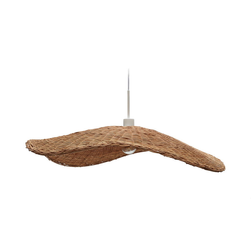 Bisbal Lampenschirm für Pendelleuchte aus Rattan mit natürlichem Finish Ø 80 cm - ZEN ZONE Furniture