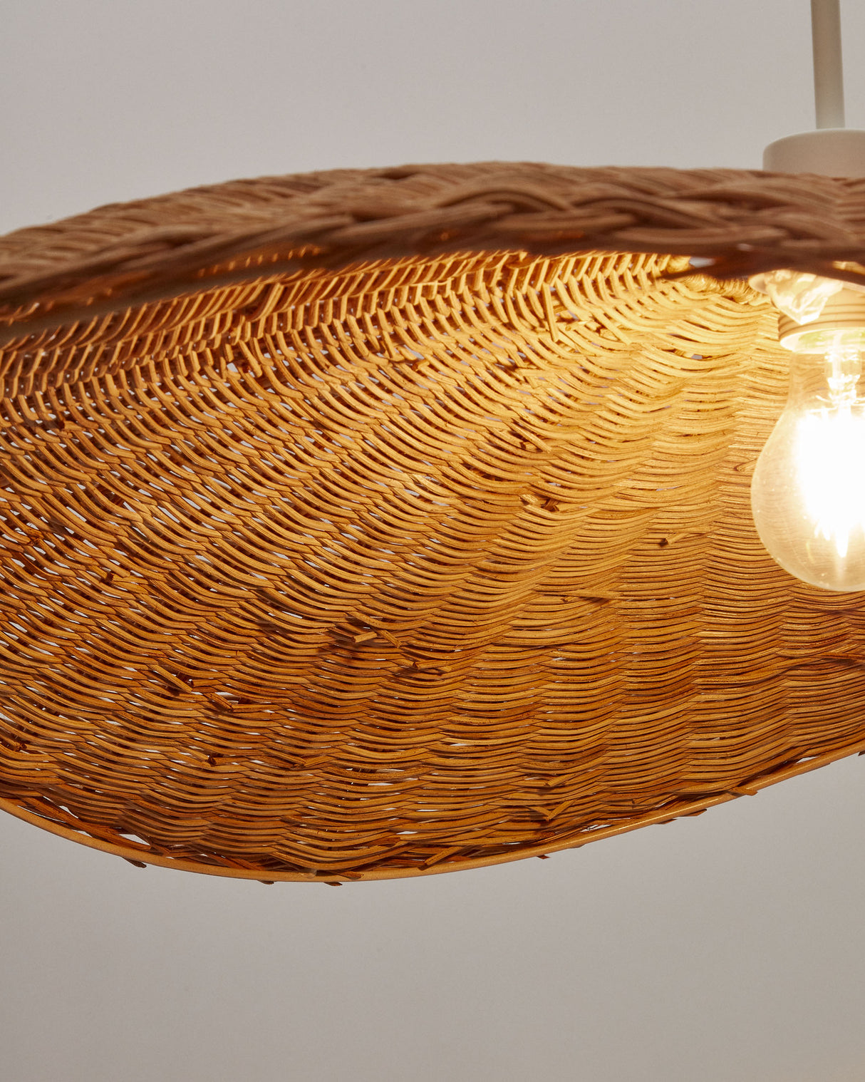 Bisbal Lampenschirm für Pendelleuchte aus Rattan mit natürlichem Finish Ø 80 cm - ZEN ZONE Furniture