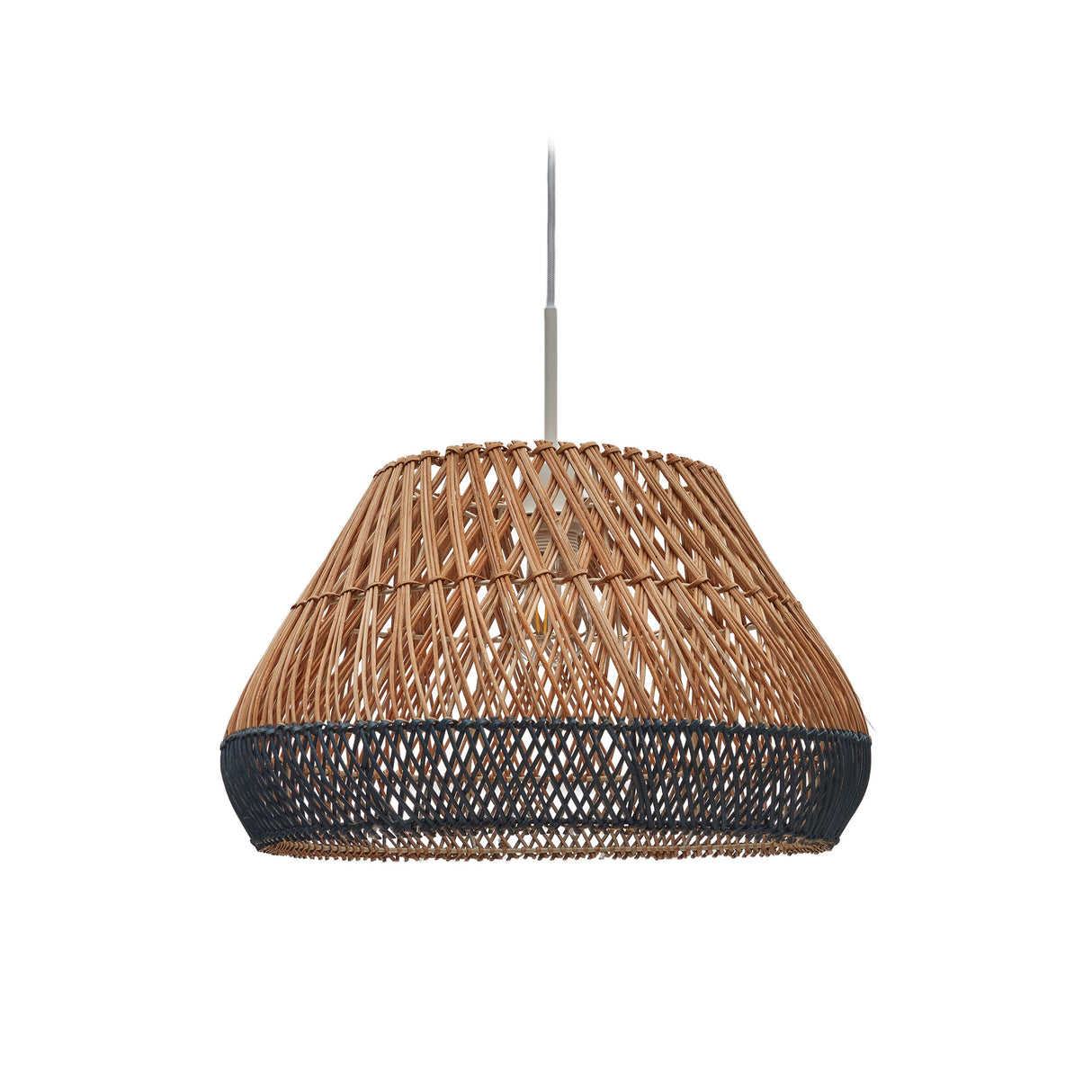 Daro Lampenschirm für Pendelleuchte aus Rattan mit natürlichem und blauem Finish Ø 45 cm - ZEN ZONE Furniture