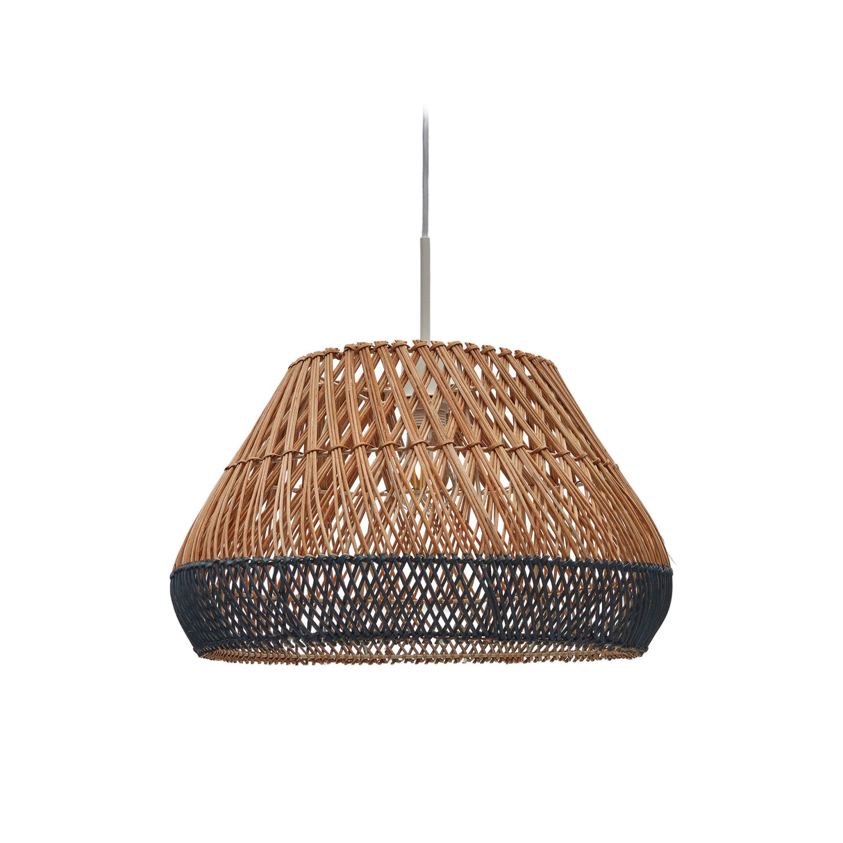 Daro Lampenschirm für Pendelleuchte aus Rattan mit natürlichem und blauem Finish Ø 45 cm - ZEN ZONE Furniture