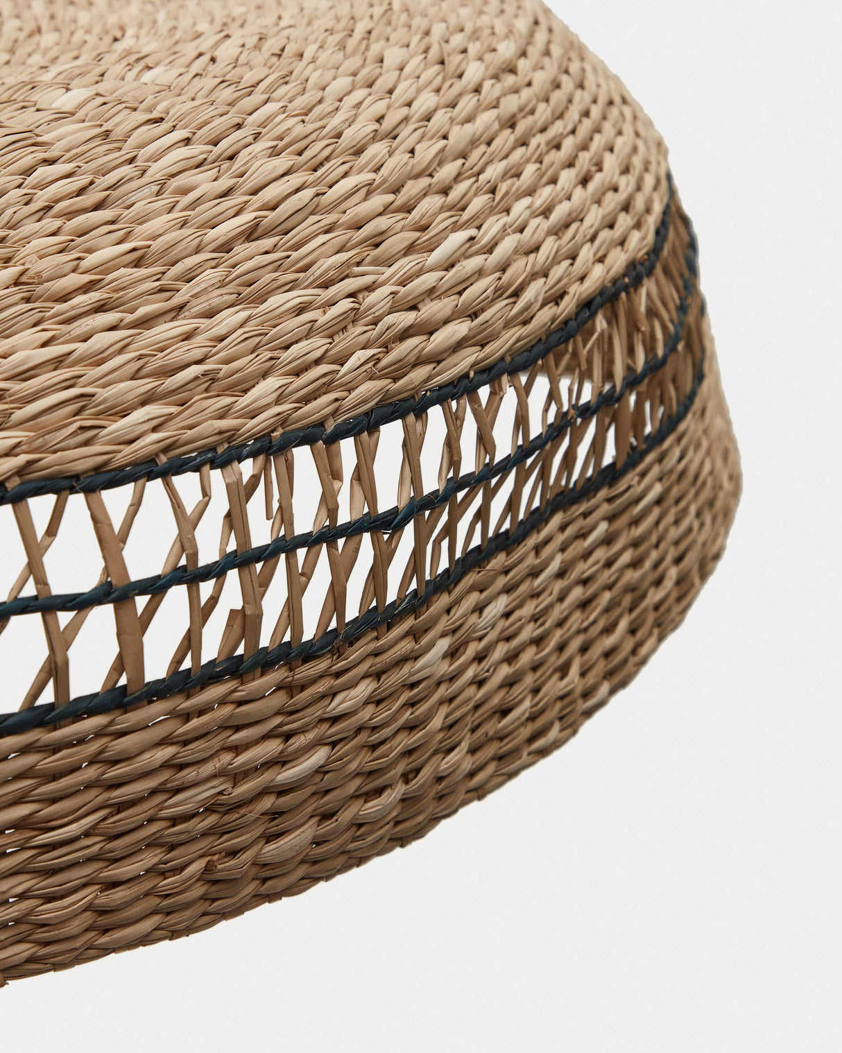 Rupia Lampenschirm für Pendelleuchte mit natürlichem und schwarzem Finish Ø 55 cm - ZEN ZONE Furniture