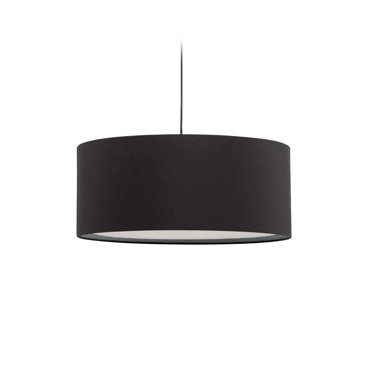 Lampenschirm für Deckenleuchte Santana in Schwarz mit Diffusor in Weiß Ø 50 cm - ZEN ZONE Furniture