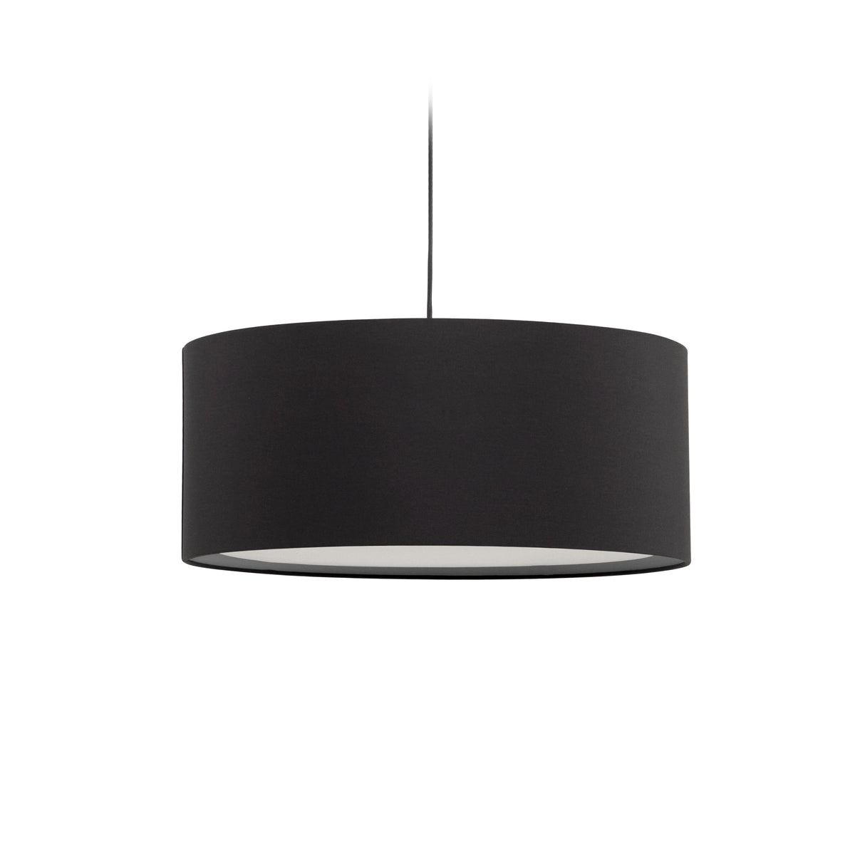 Lampenschirm für Deckenleuchte Santana in Schwarz mit Diffusor in Weiß Ø 50 cm - ZEN ZONE Furniture