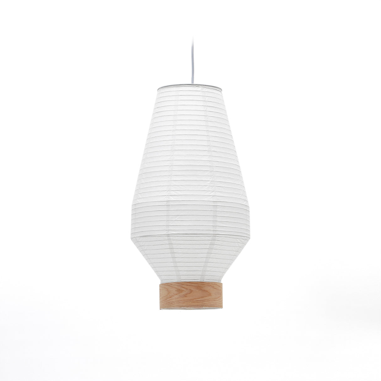 Hila Lampenschirm aus weißem Papier und Furnierholz Ø 30 cm - ZEN ZONE Furniture