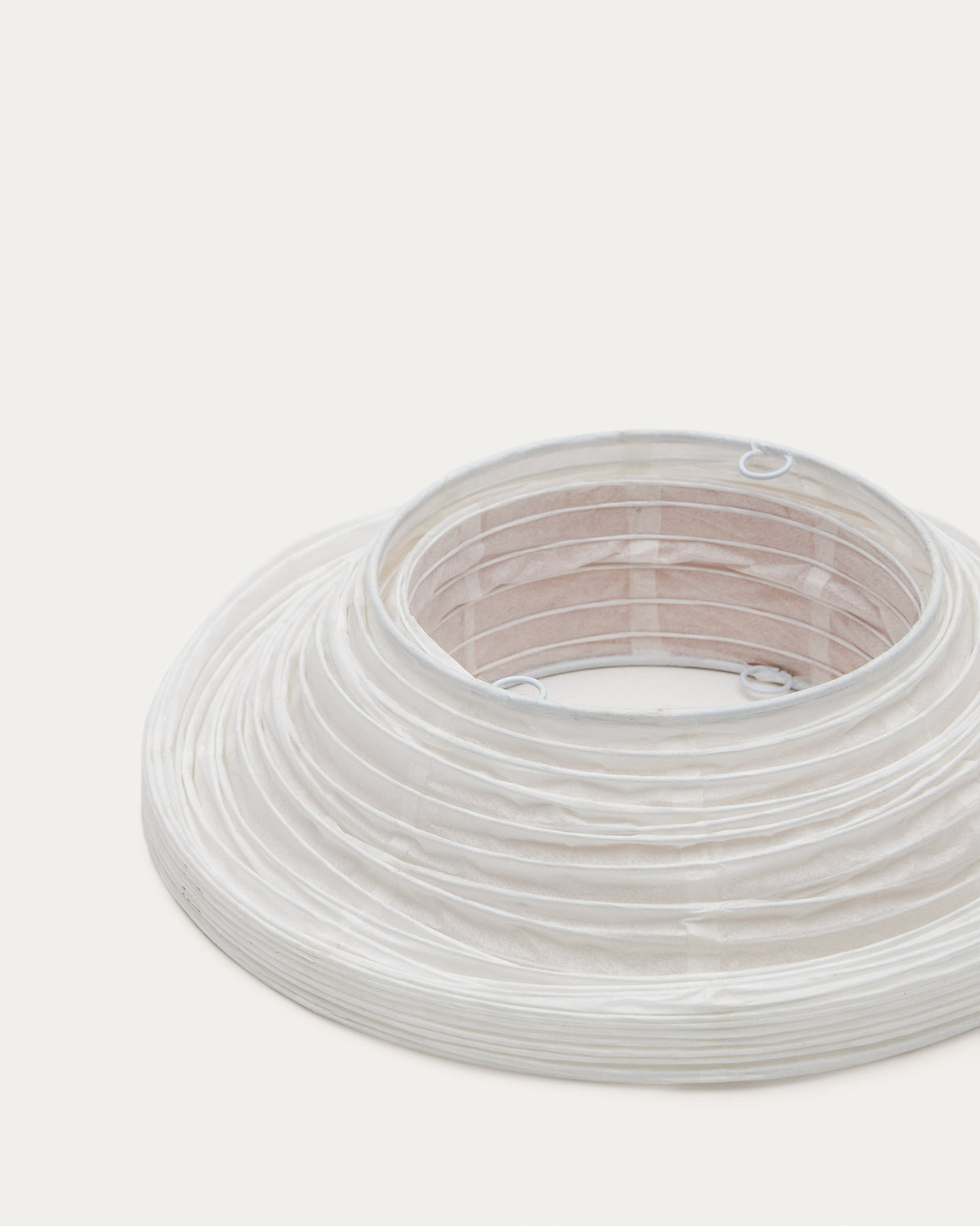 Hila Lampenschirm aus weißem Papier und Furnierholz Ø 30 cm - ZEN ZONE Furniture