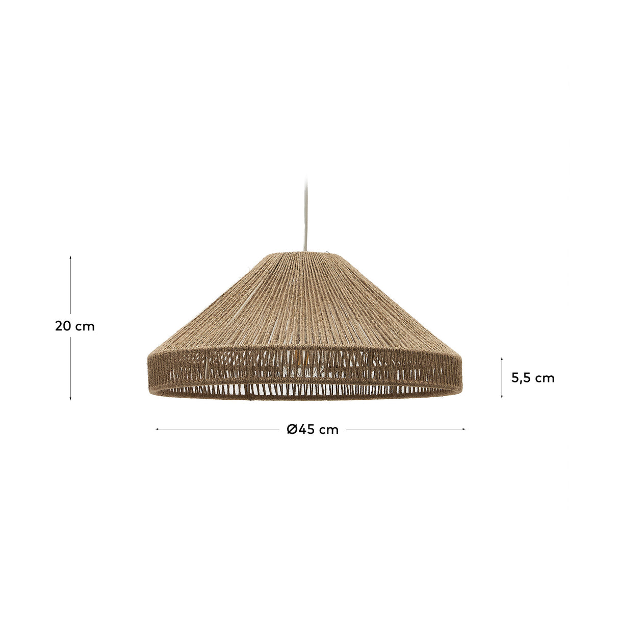 Pontos Lampenschirm für Pendelleuchte aus Jute mit natürlichem Finish Ø 45 cm - ZEN ZONE Furniture