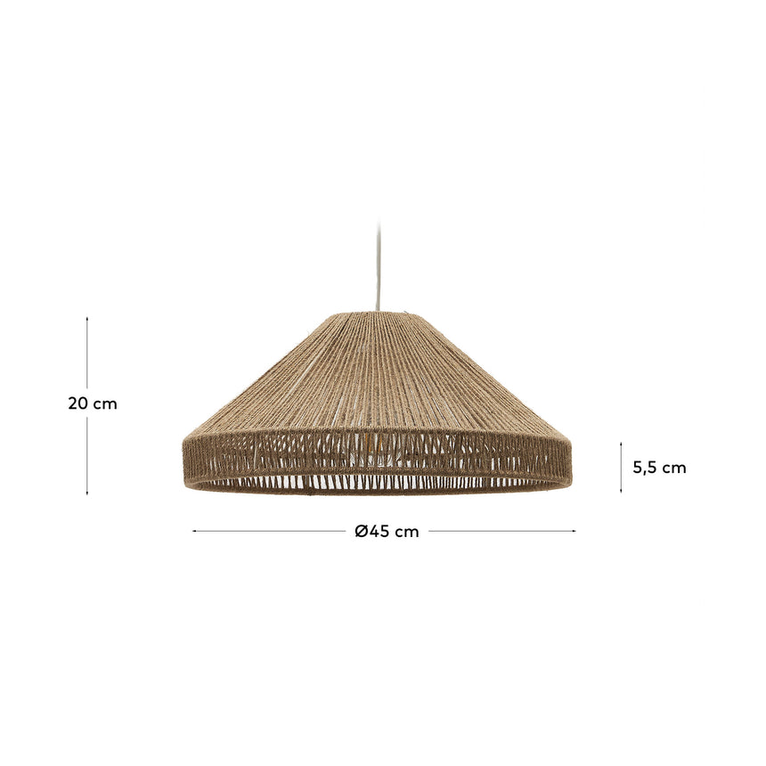 Pontos Lampenschirm für Pendelleuchte aus Jute mit natürlichem Finish Ø 45 cm - ZEN ZONE Furniture