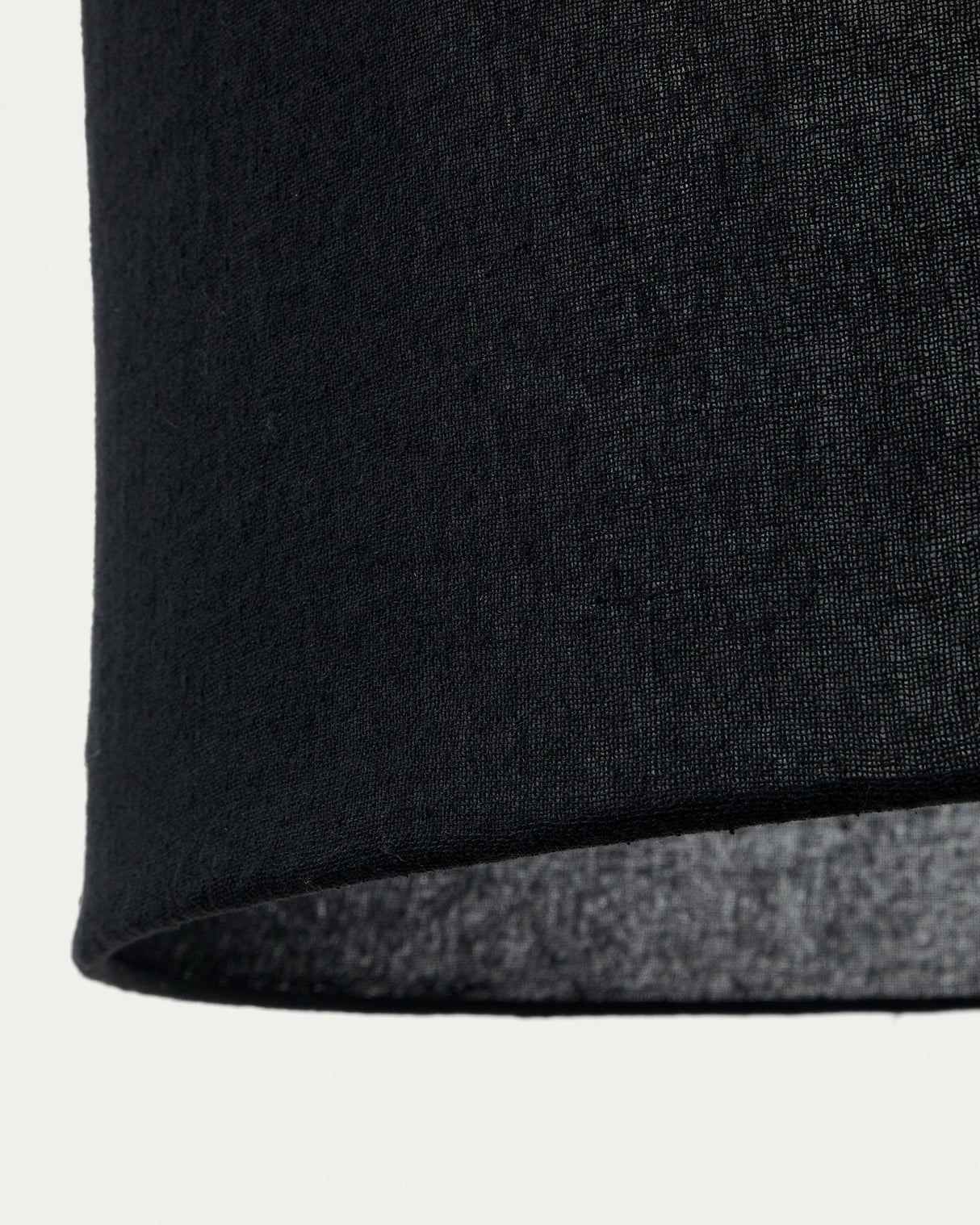 Mariela Schirm für Deckenlampe aus Leinen mit schwarzem Finish Ø 40 x 60 cm - ZEN ZONE Furniture