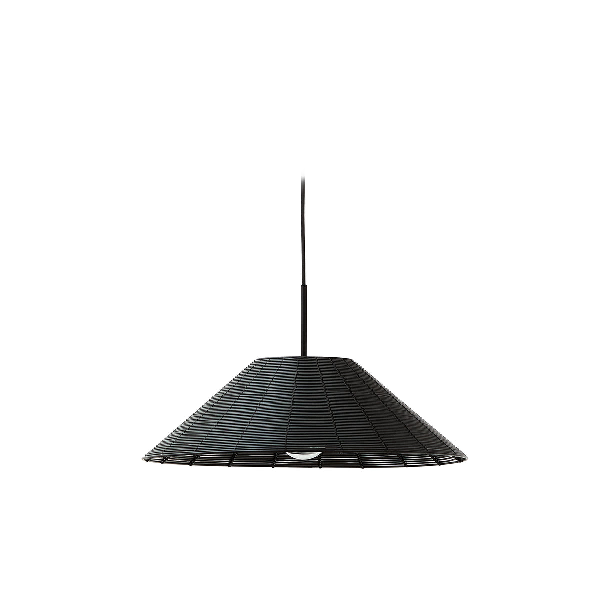 Saranella Schirm für Deckenlampe aus synthetischem Rattan schwarz Ø 50 cm - ZEN ZONE Furniture