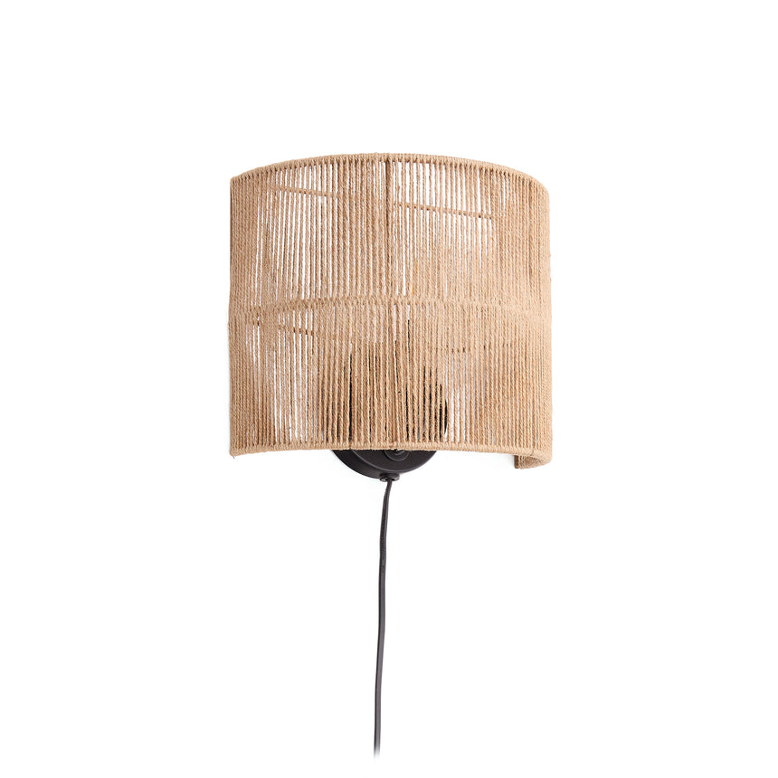Canar Wandleuchte aus Jute mit naturfarbenem Finish - ZEN ZONE Furniture