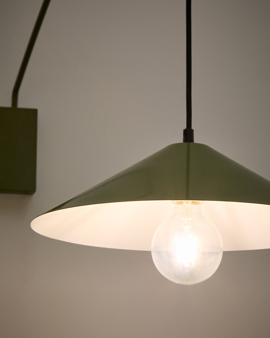 Wandleuchte Kally aus Metall mit grün lackiertem Finish - ZEN ZONE Furniture