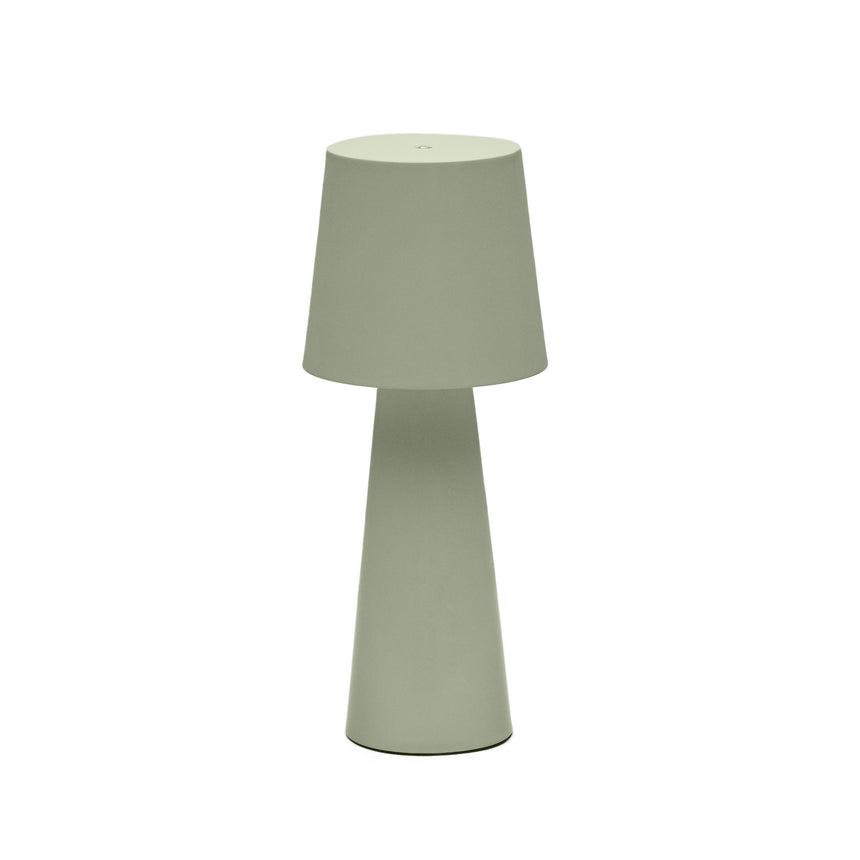 Arenys Outdoor Tischlampe groß aus Metall mit türkisfarbenem Lackfinish - ZEN ZONE Furniture