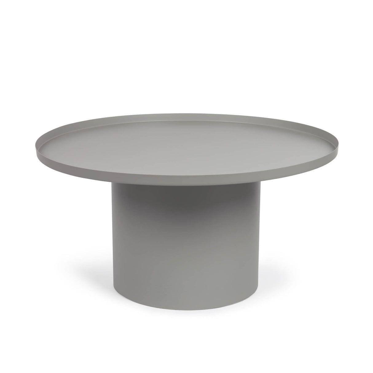 Fleksa runder Beistelltisch aus Metall grau Ø 72 cm - ZEN ZONE Furniture