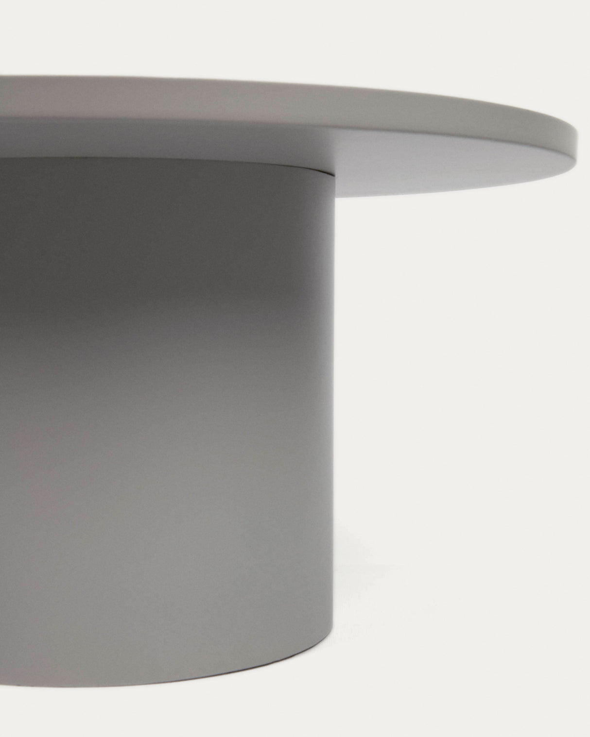 Fleksa runder Beistelltisch aus Metall grau Ø 72 cm - ZEN ZONE Furniture