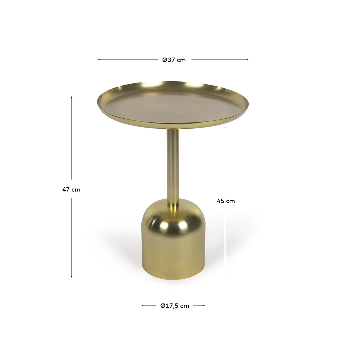 Adaluz runder Beistelltisch aus Metall gold Ø 37 cm - ZEN ZONE Furniture