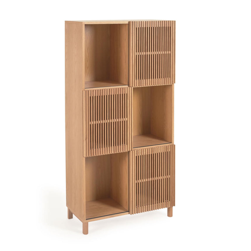 Beyla Regal aus massivem Eichenholz und Eichenfurnier 84,5 x 170 cm FSC 100% - ZEN ZONE Furniture