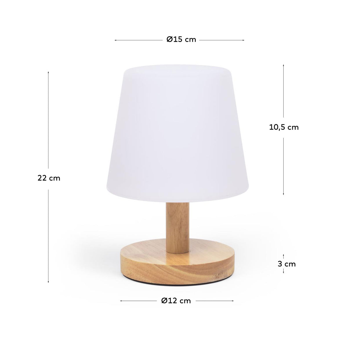 Tischlampe Ambar aus Polyethylen und Holz - ZEN ZONE Furniture