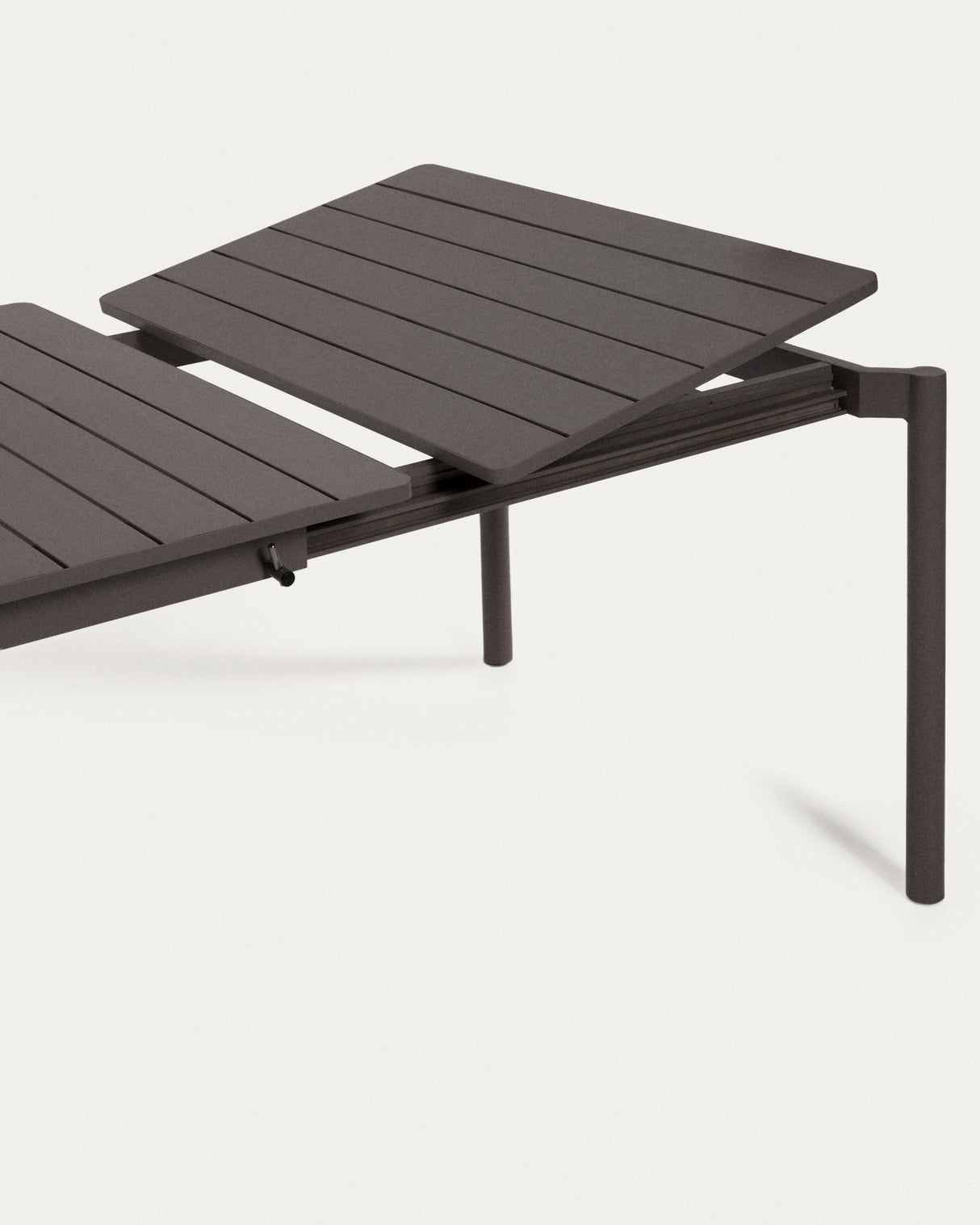 Zaltana ausziehbarer Outdoor-Tisch aus Aluminium matt dunkelgrau 140 (200) x 90 cm - ZEN ZONE Furniture