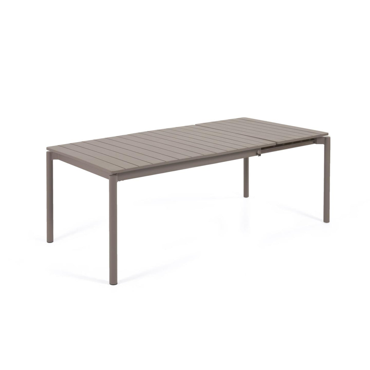 Zaltana ausziehbarer Outdoor-Tisch aus Aluminium mattbrauner 140 (200) x 90 cm - ZEN ZONE Furniture