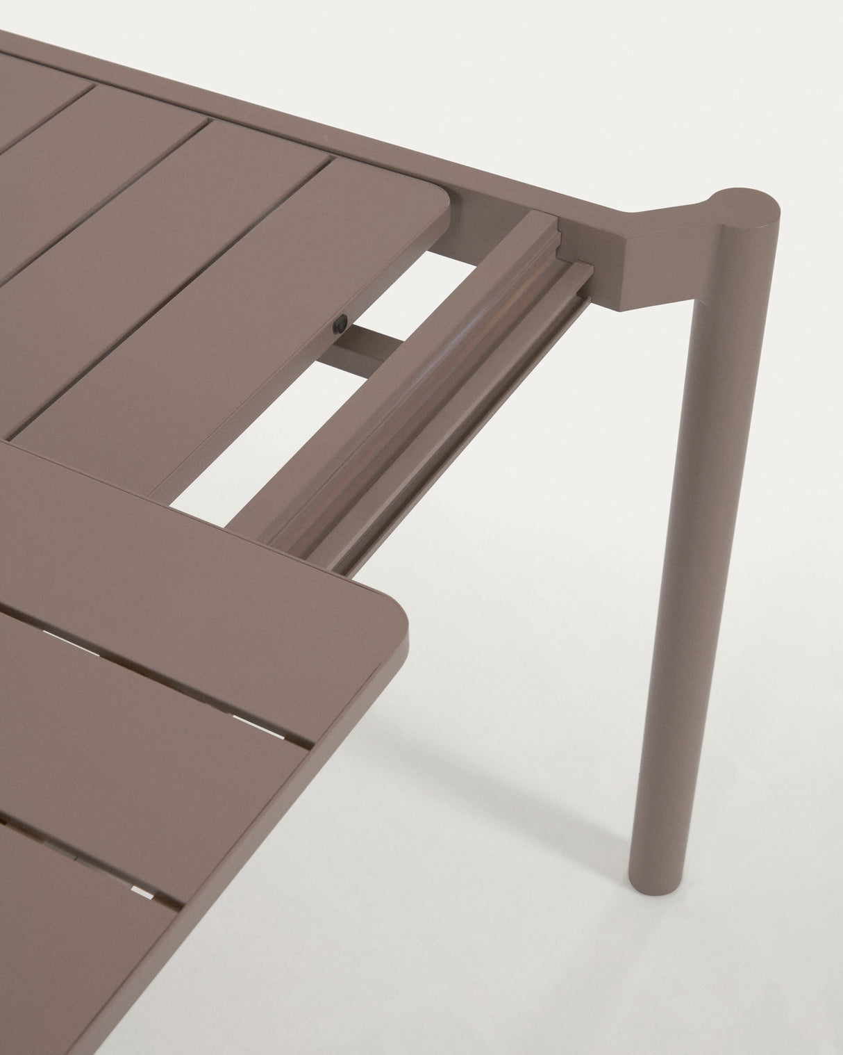 Zaltana ausziehbarer Outdoor-Tisch aus Aluminium mattbrauner 140 (200) x 90 cm - ZEN ZONE Furniture