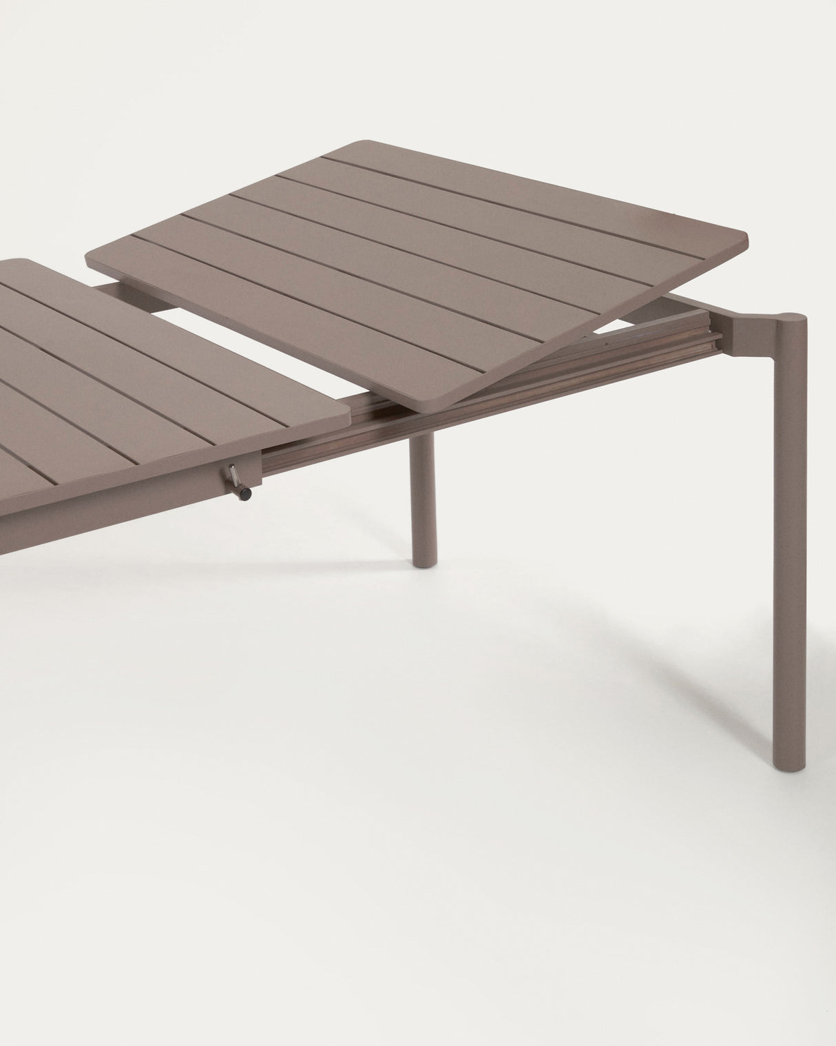 Zaltana ausziehbarer Outdoor-Tisch aus Aluminium mattbrauner 140 (200) x 90 cm - ZEN ZONE Furniture