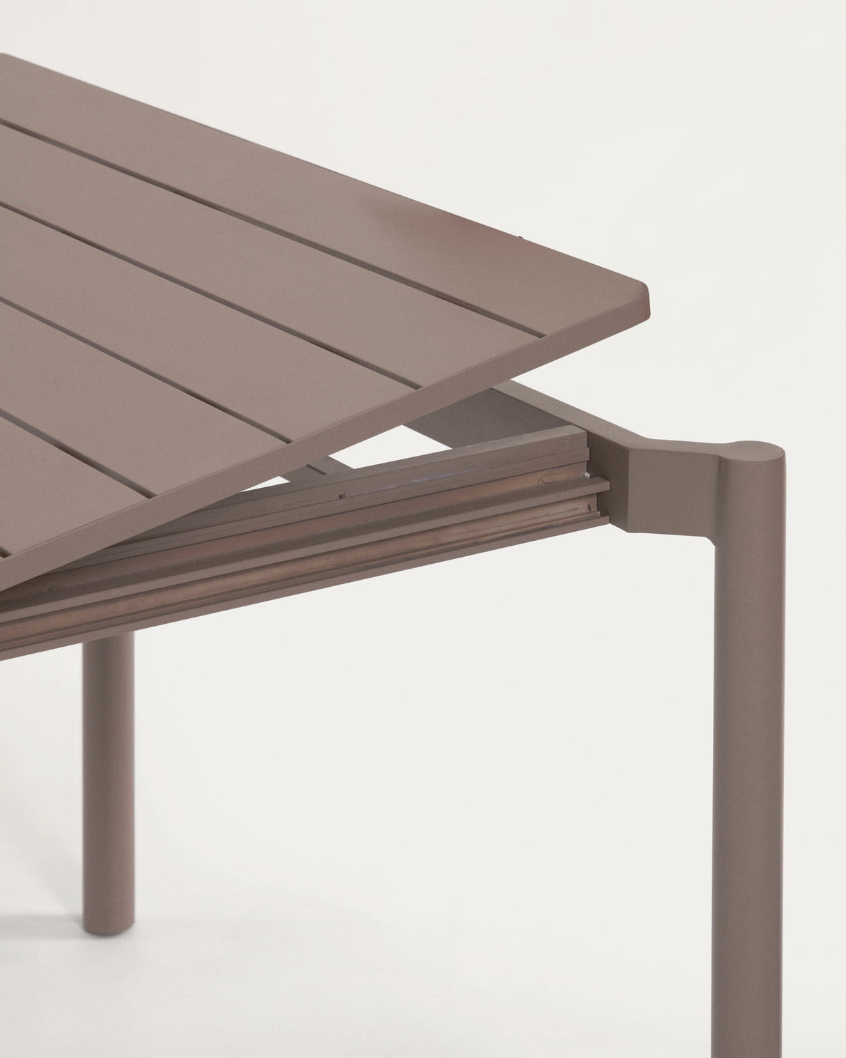 Zaltana ausziehbarer Outdoor-Tisch aus Aluminium mattbrauner 140 (200) x 90 cm - ZEN ZONE Furniture
