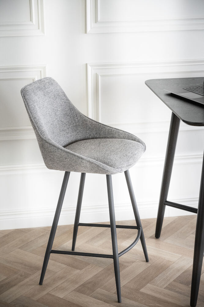 SIERRA Barhocker Grau/Schwarz 46x55x97cm - ZEN ZONE Furniture