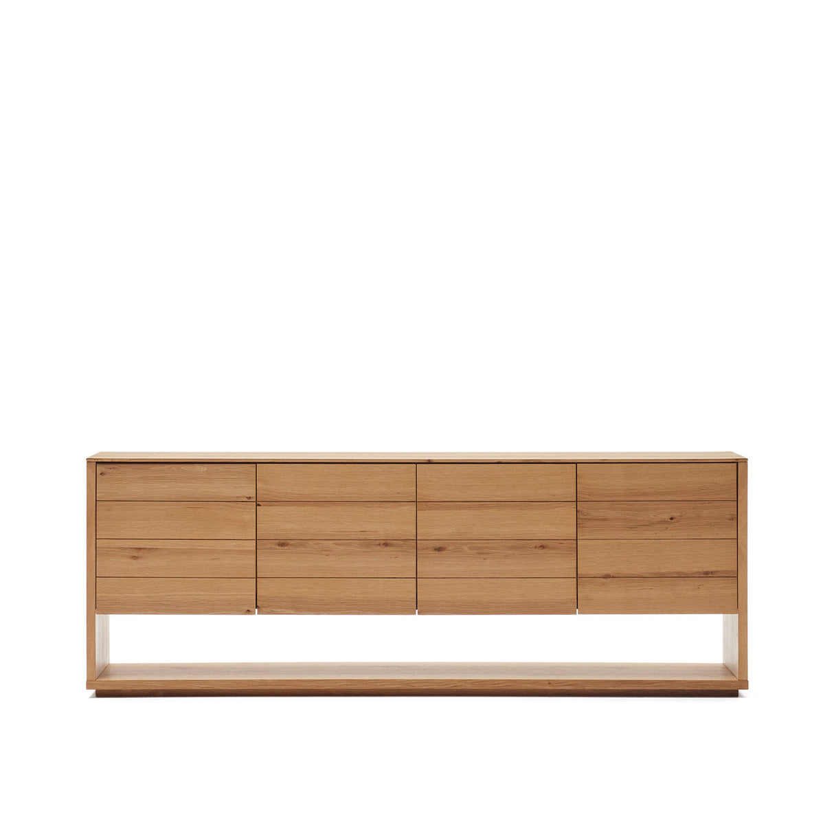 Alguema Sideboard 4 Türen mit Eichenfurnier und natürlichem Finish 200 x 74 cm - ZEN ZONE Furniture