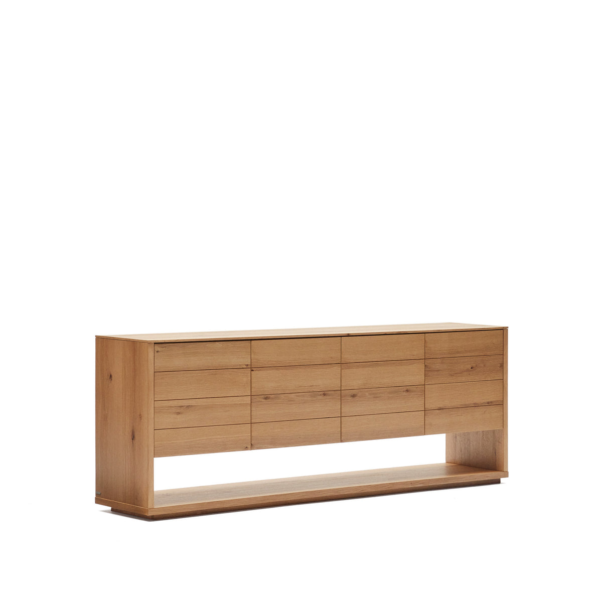 Alguema Sideboard 4 Türen mit Eichenfurnier und natürlichem Finish 200 x 74 cm - ZEN ZONE Furniture