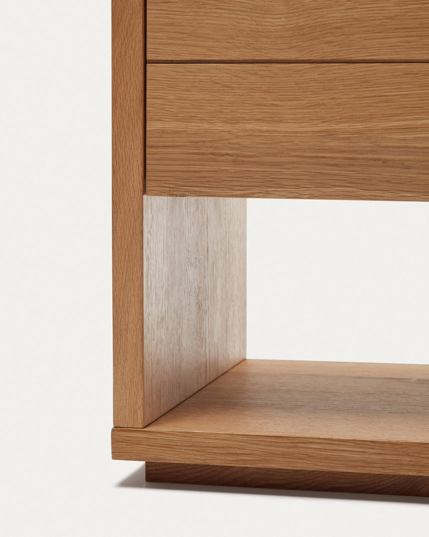Alguema Sideboard 4 Türen mit Eichenfurnier und natürlichem Finish 200 x 74 cm - ZEN ZONE Furniture
