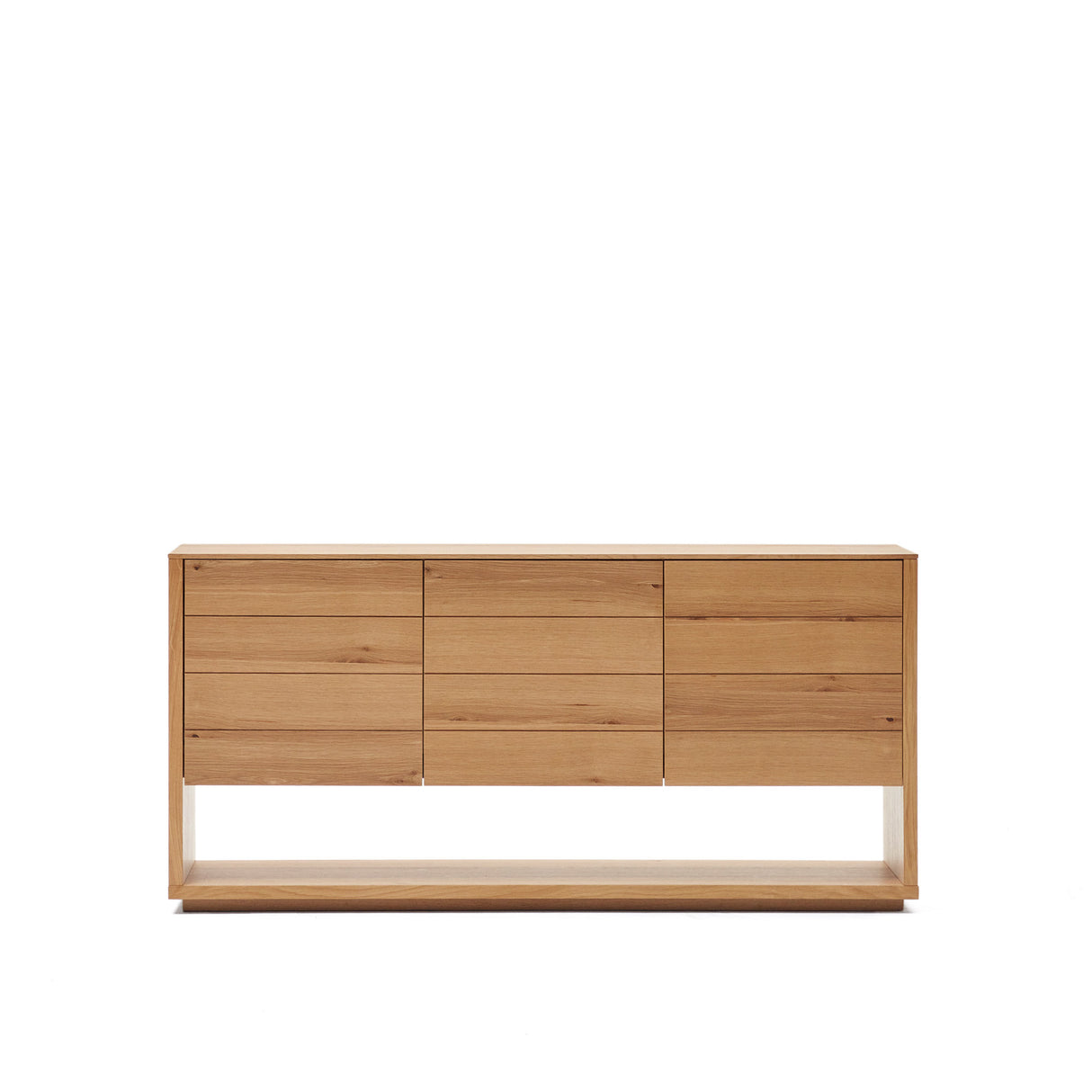 Alguema Sideboard 3 Türen mit Eichenfurnier und natürlichem Finish 151 x 74 cm - ZEN ZONE Furniture