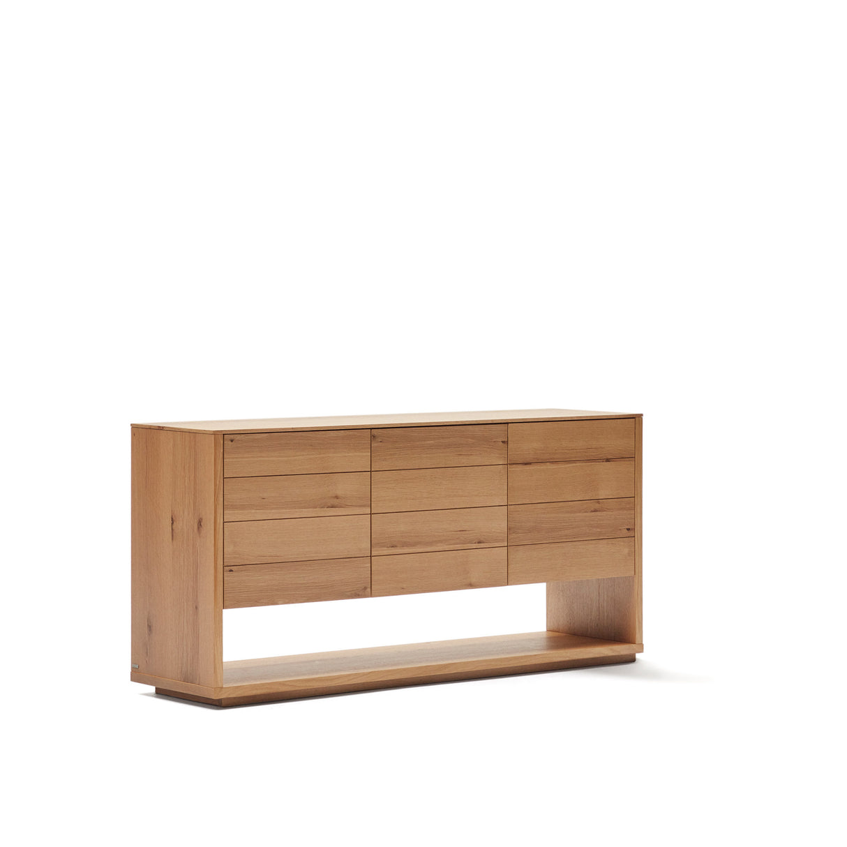 Alguema Sideboard 3 Türen mit Eichenfurnier und natürlichem Finish 151 x 74 cm - ZEN ZONE Furniture
