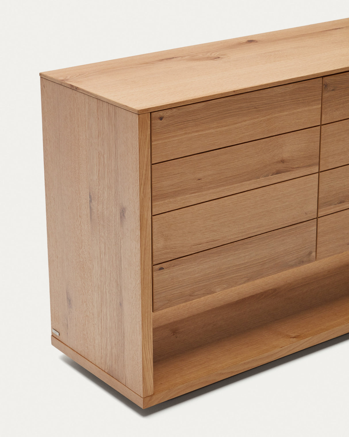 Alguema Sideboard 3 Türen mit Eichenfurnier und natürlichem Finish 151 x 74 cm - ZEN ZONE Furniture