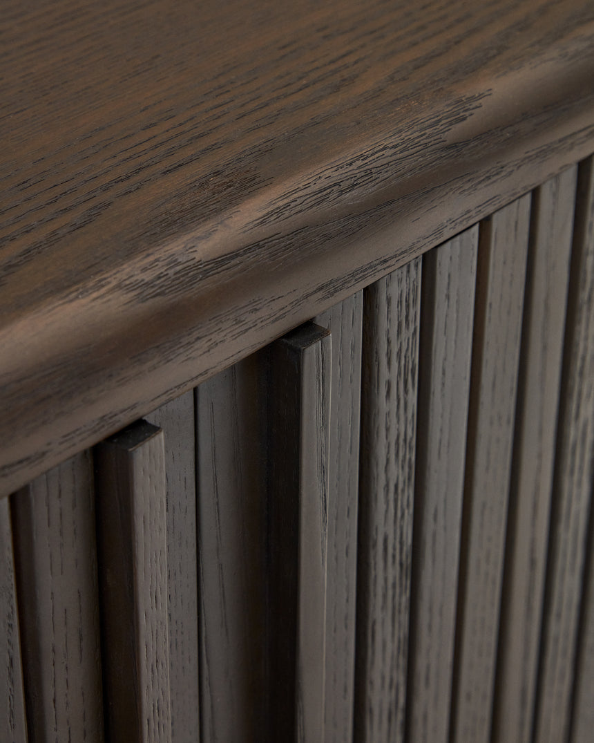 Mailen Sideboard 2 Türen aus Eschenfurnier mit dunklem Finish 180 x 75 cm - ZEN ZONE Furniture